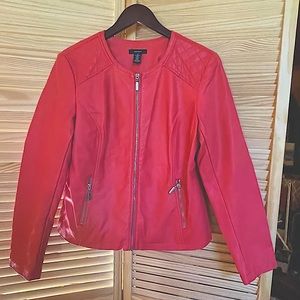 📦SHIPS FREE! Pink Biker Chic Faux Leather Jacket